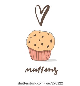 Sweet muffin and cupcake