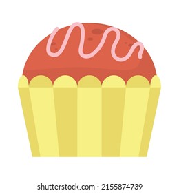 sweet muffin icon on white background