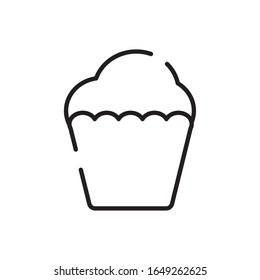 Sweet muffin line style icon design, dessert food delicious sugar snack and tasty theme Vector illustration