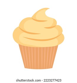 sweet muffin on white background