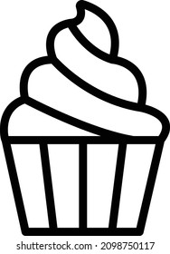 Sweet muffin Vector Icon Desing Illustration