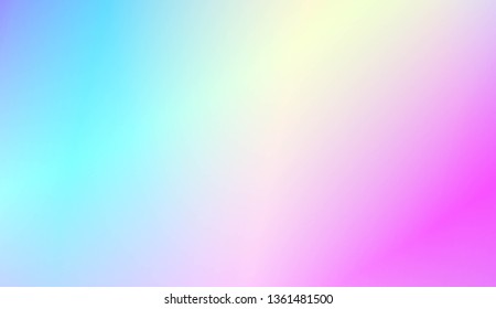 Sweet Multicolor Blurred Background. For Abstract Modern Screen Design For Mobile App. Vector Illustration