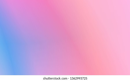 Sweet Multicolor Blurred Background. For Abstract Modern Screen Design For Mobile App. Vector Illustration