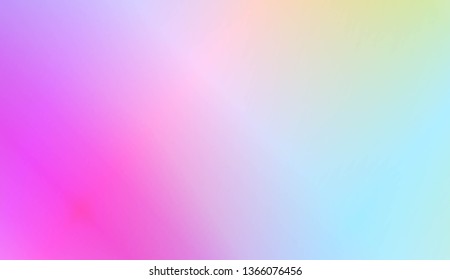 Sweet Multicolor Blurred Background. For Abstract Modern Screen Design For Mobile App. Vector Illustration