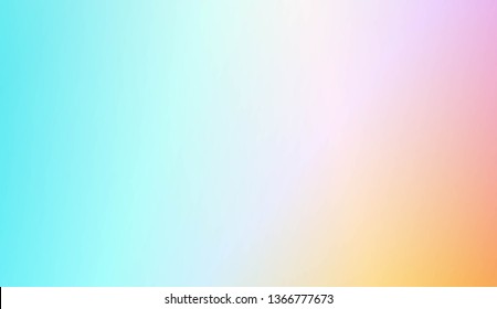 Sweet Multicolor Blurred Background. For Abstract Modern Screen Design For Mobile App. Vector Illustration