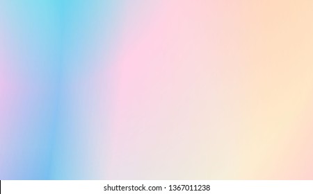 Sweet Multicolor Blurred Background. For Abstract Modern Screen Design For Mobile App. Vector Illustration