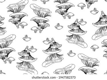 Sweet mushroom pattern organic design textile 