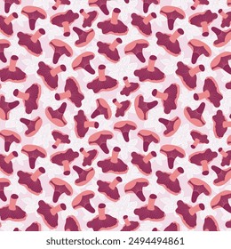 Sweet Mushrooms seamless vector pattern