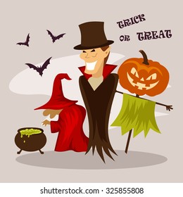 sweet or nasty, vector illustration