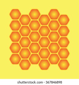 Sweet natural honey comb vector illustration icon