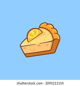 sweet orange cake illustration. Suitable for decoration, sticker, icon and others.