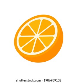 Sweet orange fruit. High vitamin C oranges are sliced ​​for refreshing orange juice in the summer.