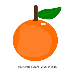 Un ícono de fruta de naranja dulce en un estilo de Vector simple y moderno. Cuenta con una naranja brillante, una naranja fresca que simboliza la frescura, la salud y las vitaminas. Adecuado para envases de alimentos, logotipos e infografías
