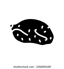 sweet orange potato glyph icon vector. sweet orange potato sign. isolated symbol illustration