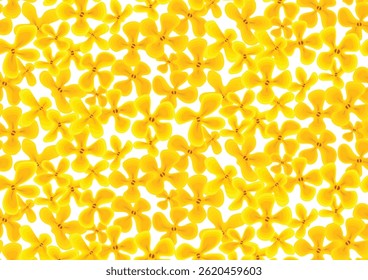 Sweet Osmanthus yellow flower pattern 3D