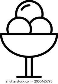 Sweet Outline Vector Icon Design
