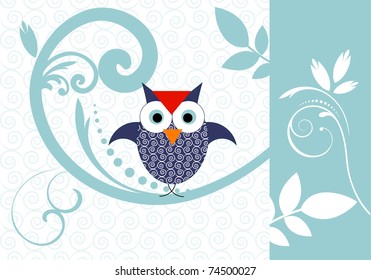 sweet owl (full coil pattern as background)