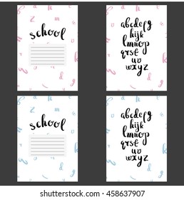 Sweet page for notebook, diary. Cover. Alphabet page. For your sprinkler, blaknot, card