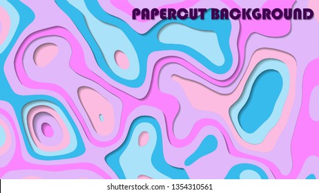 Sweet paper cut background.