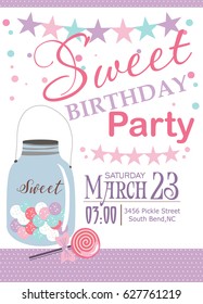 Sweet party invitation card