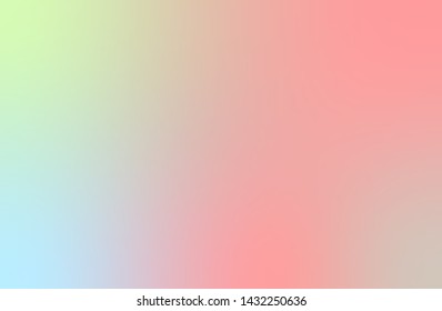 Sweet pastel blurred vector background. illustration abstract colorful gradient wallpaper texture for website design, banner business social media advertising. pink blue green color.