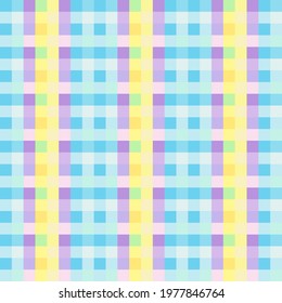 Sweet pastel checkers seamless pattern design for decorating, wallpaper, wrapping paper, fabric, backdrop and etc.