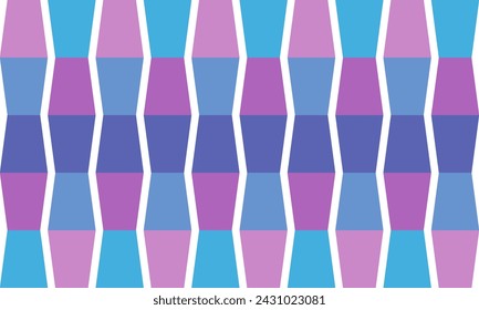 Sweet pastel pink purple blue gradient of trapezoid block arrange as strip repeat seamless pattern, print patter
