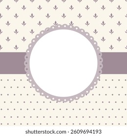 Sweet pastel purple cream seamless pattern poster and card background