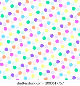 sweet pastel Seamless abstract pattern on white background, Sweet pastel seamless pattern design for decorating, wallpaper, fabric, backdrop, beautiful gift wrapping paper. vector illustration
