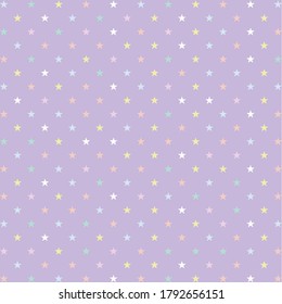 Sweet Pastel Seamless Pattern Stars Stock Vector (Royalty Free ...