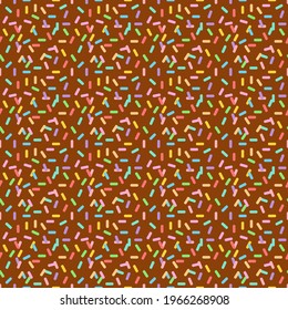 Sweet pastel sprinkles isolated on white background. Suitable for wrapping paper, wallpaper, fabric, backdrop and etc.