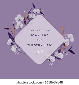 Sweet pastel wedding invitation design