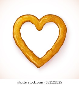 Sweet pastries in the shape of heart