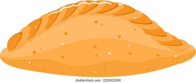 Sweet pastry, bread products, pastry bun, breakfast food, fresh baked, isolated on white, design, flat style vector illustration.
