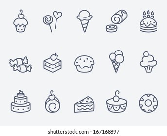 Sweet pastry icons