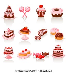 Sweet pastry icons