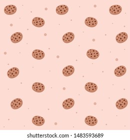 Sweet pattern of cute cookies. Fun and delicate illustration!