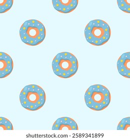 Sweet pattern with doughnut for design.