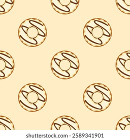 Sweet pattern with doughnut for design.