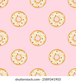 Sweet pattern with doughnut for design.
