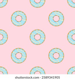Sweet pattern with doughnut for design.