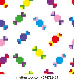 Sweet pattern in Pixel Art Style