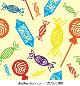 Sweet pattern seamless background