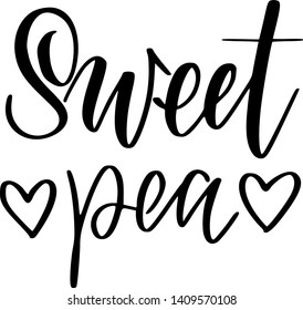 Sweet pea vector nice love lettering design