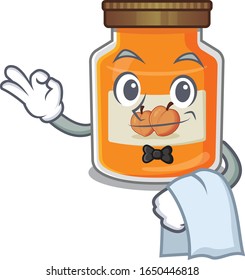 Sweet peach jam Character working as a Waiter