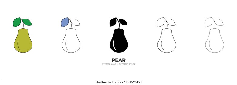 sweet pear vector type icon
