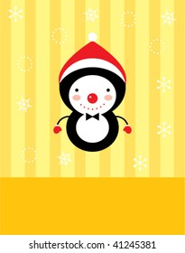 sweet penguin christmas greeting