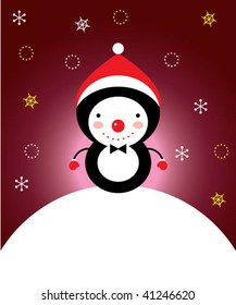 sweet penguin christmas greeting