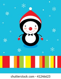 sweet penguin christmas greeting