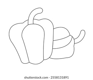 Sweet pepper capsicum vector Art